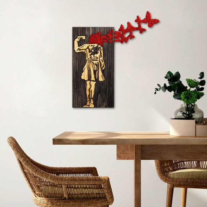 Wallity Banksy - 16-1 Escultura de pared de Madera y Metal Wallity Banksy - 16-1 Escultura de pared de Madera y Metal